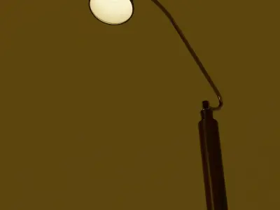Wooden Floor Lamp Free low-poly 3D model