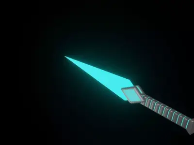 Sci-fi Diamond Short Sword Model A-2 3D model