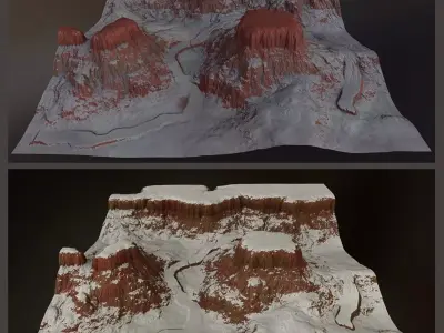 GRAND CANYON Low-poly 3D model