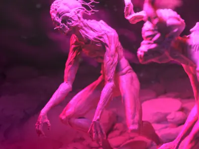 Spawn of the Abyss - The Emaciated Lurker - Creatures STL 3D print model