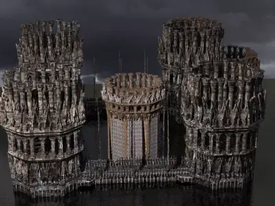 Haunted Ruins Celtic Kitbash 3D model