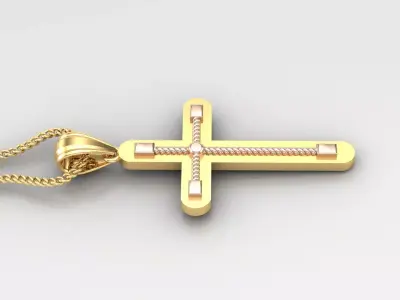 Cross Light Gold 4CP069 3DM STL 3D print model