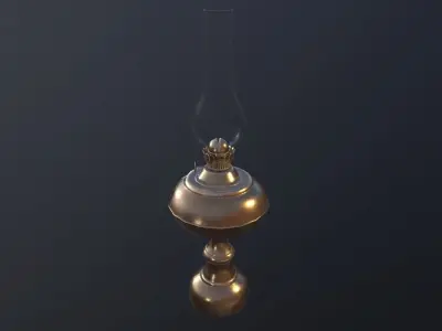 Lantern- PBR Game Ready oil lamp Low-poly 3D model