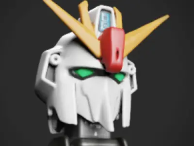 Bust Gundam Mecha 3D print model
