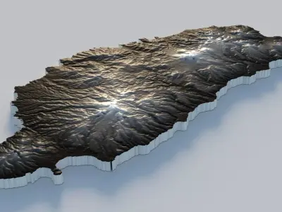 Dominica Country Terrain 3D model