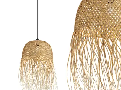 Creative Bamboo Pendant Lights 3D model