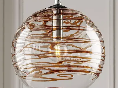 SWIRLING GLASS GLOBE PENDANT LIGHT from Shades of Light 3D model