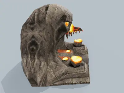  Lava Gate Low-poly 3D model