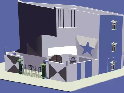 Modern Stylish House 3D Model Low-poly 3D model