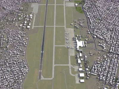 Brazzaville  Airport Low-poly 3D model