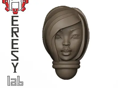Heresylab - Female Sci-Fi heads for conversions SET 9 of 21 3D print model
