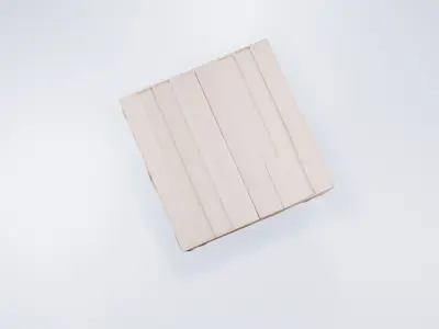Low Poly Small Wooden Outdoor Coffee Table 3D model