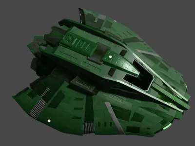 Star Trek Snakehead-Class Starship Low-poly 3D model