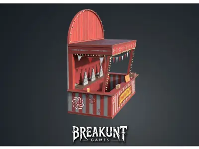 Chamboule Tout Circus - 3D Model High Poly  3D model