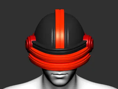 helmet high poly sculpt 3d printable ver 7 3D model 3D model