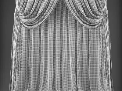 Curtain Low-poly 3D model 136