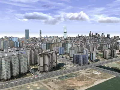 Virtual Greenwich village NYC  Low-poly 3D model