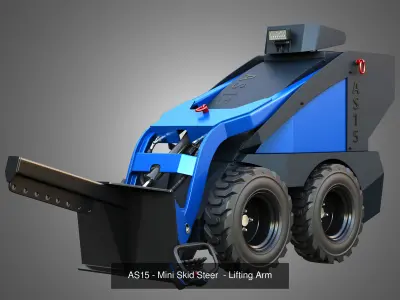 AS15 - Mini Skid Steers 3 in 1 3D Model Pack