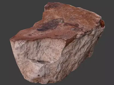 Cinder Debris Low-poly 3D model