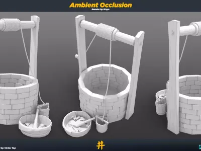 Ancient Chinese Well 3D model