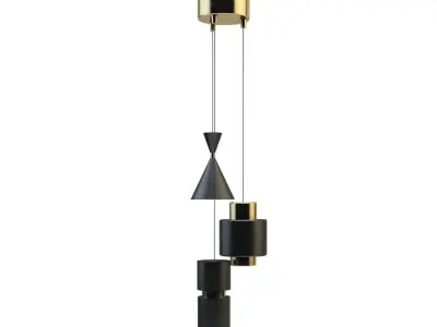 Modern Geometric Cluster Pendant Light Collection 3D model