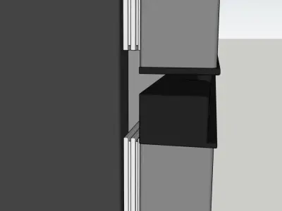 American Home Top Mount Refrigerator 3D model