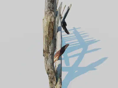 Old Fence Low-poly 3D model