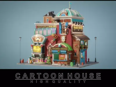 Cartoon House 16 3D model
