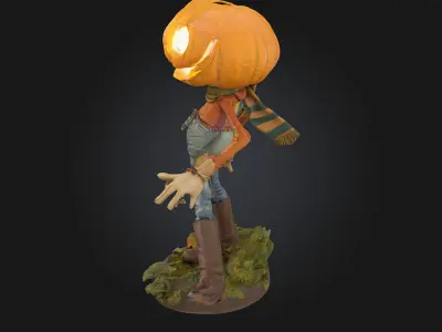 Pumpkin Wanderer  A Whimsical Journey Through the Harvest 3D model
