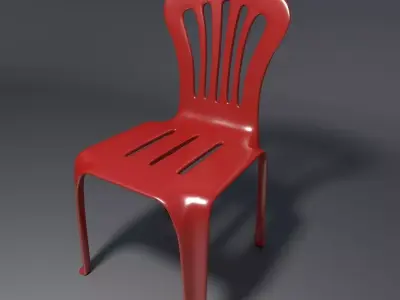 Plastic Chair - 1 - b 3D model