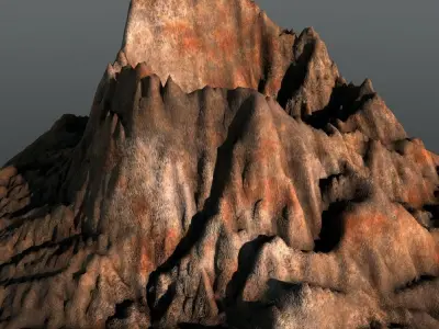 Prehistoric Volcano Low Poly Low-poly 3D model