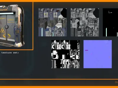 Sci-fi Door Free 3D model