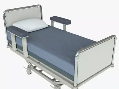 Hospital Bed 3D model 3D model