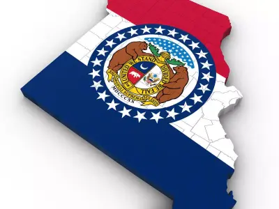 Missouri Political Map 3D model