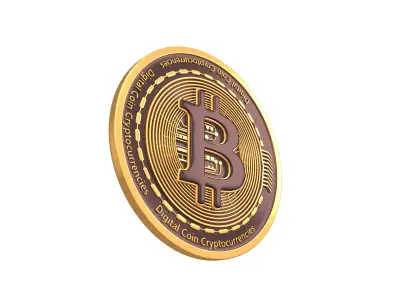 Bitcoin v2 001 Low-poly 3D model