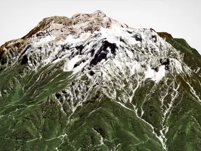 Mountain landscape Loferer Steinberg Austria 3D model