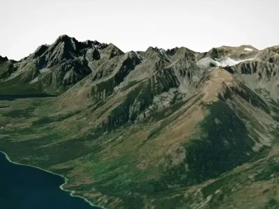 Yellowstone Lake Wyoming USA 3D model