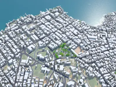 Freetown Sierra Leone 20km Low-poly 3D model