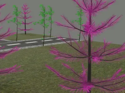 Isometric city map Low-poly 3D model