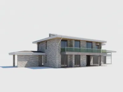 Build022 modern house 3D model