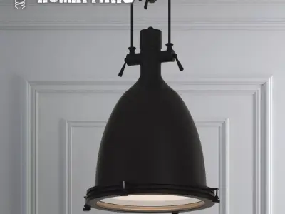 Hanging lamp Romatti T1 Black Loft Steampunk Spotlight 3D model