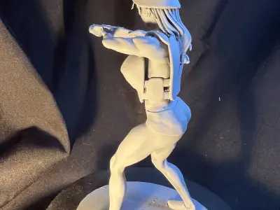 Post-Apocalyptic Crossbow Soldier Sexy Female STL Model  3D print model