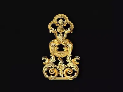dekor ornate gold piece 3D model