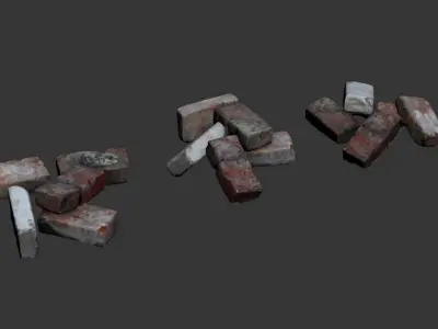 Ultra realistic Old Brick Scan 8k HD Low-poly 3D model order