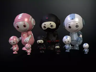 Minirobotic4 Low-poly 3D model