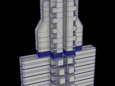 Sci fi Building - VR Low-poly 3D model purchase