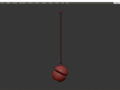 Groove Series Orb Tilt Pendant Low-poly 3D model