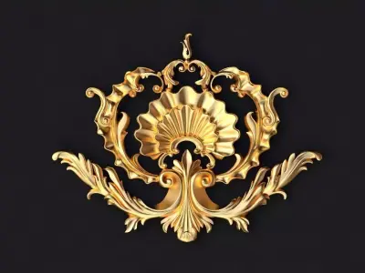 dekor gold leaf 3D model purchase