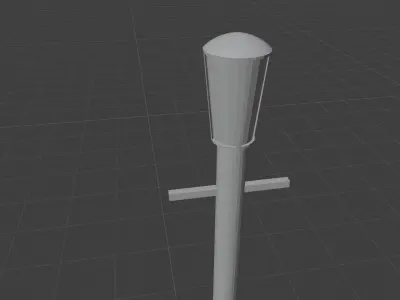 Street light tall Low-poly 3D model