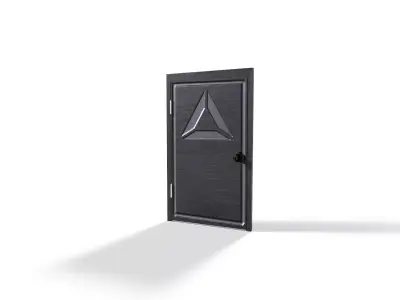 Interior steel Door  Low-poly 3D model